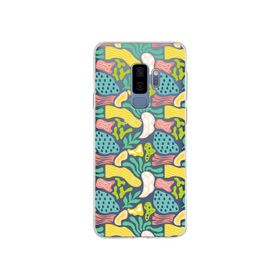 Printify Samsung Galaxy S9 İle Uyumlu 1mm Kapak Memphis Desen Tasarımlı Şeffaf Silikon Cep Telefonu Kılıfı