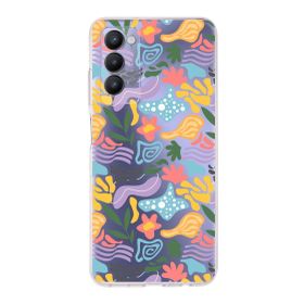 Printify Tecno Camon 18 P Uyumlu Kamera Korumalı Kapak Memphis Desen Tasarımlı Şeffaf Cep Telefonu Kılıfı