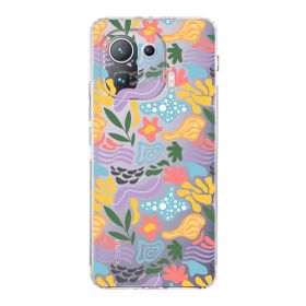 Printify Xiaomi Mi 11 Pro Uyumlu Kamera Korumalı Kapak Memphis Desen Tasarımlı Şeffaf Cep Telefonu Kılıfı