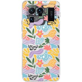 Printify Xiaomi Mi 11 Ultra Uyumlu Kamera Korumalı Kapak Memphis Desen Tasarımlı Şeffaf v