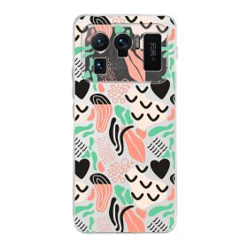 Printify Xiaomi Mi 11 Ultra Uyumlu Kamera Korumalı Kapak Memphis Desen Tasarımlı Şeffaf v