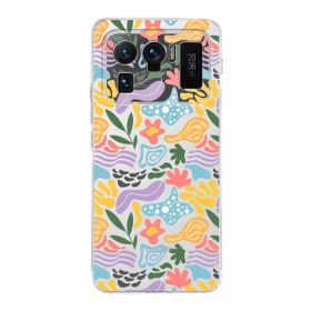 Printify Xiaomi Mi 11 Ultra Uyumlu Kamera Korumalı Kapak Memphis Desen Tasarımlı Şeffaf v