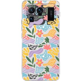 Printify Xiaomi Mi 11 Ultra Uyumlu Kamera Korumalı Kapak Memphis Desen Tasarımlı Şeffaf v
