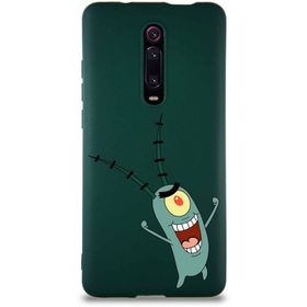 Printify Xiaomi Mi 9T Pro Soft Premier Kapak Plankton Tasarımlı Silikon Cep Telefonu Kılıfı