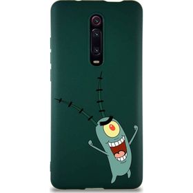 Printify Xiaomi Mi 9T Pro Soft Premier Kapak Plankton Tasarımlı Silikon Cep Telefonu Kılıfı