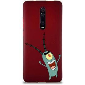 Printify Xiaomi Mi 9T Soft Premier Kapak Plankton Tasarımlı Silikon Cep Telefonu Kılıfı