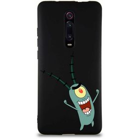 Printify Xiaomi Mi 9T Soft Premier Kapak Plankton Tasarımlı Silikon Cep Telefonu Kılıfı