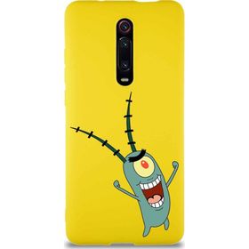 Printify Xiaomi Mi 9T Soft Premier Kapak Plankton Tasarımlı Silikon Cep Telefonu Kılıfı