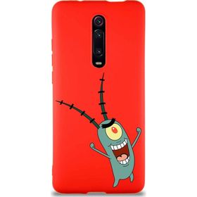 Printify Xiaomi Mi 9T Soft Premier Kapak Plankton Tasarımlı Silikon Cep Telefonu Kılıfı