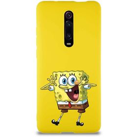 Printify Xiaomi Mi 9T Soft Premier Kapak Sünger Bob Tasarımlı Silikon Cep Telefonu Kılıfı