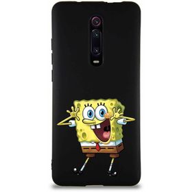 Printify Xiaomi Mi 9T Soft Premier Kapak Sünger Bob Tasarımlı Silikon Cep Telefonu Kılıfı