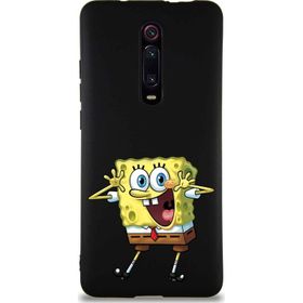 Printify Xiaomi Mi 9T Soft Premier Kapak Sünger Bob Tasarımlı Silikon Cep Telefonu Kılıfı