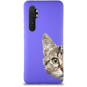 Printify Xiaomi Mi Note 10 Lite Soft Premier Kapak Catface Tasarımlı Silikon Cep Telefonu Kılıfı