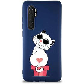 Printify Xiaomi Mi Note 10 Lite Soft Premier Kapak Coolcat Tasarımlı Silikon Cep Telefonu Kılıfı