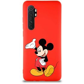 Printify Xiaomi Mi Note 10 Lite Soft Premier Kapak Mickey Mouse-C Tasarımlı Silikon Cep Telefonu Kılıfı