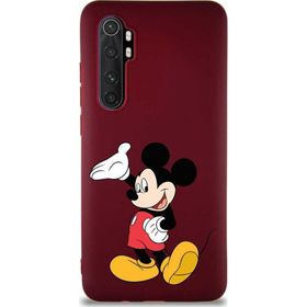 Printify Xiaomi Mi Note 10 Lite Soft Premier Kapak Mickey Mouse-C Tasarımlı Silikon Cep Telefonu Kılıfı