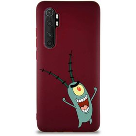 Printify Xiaomi Mi Note 10 Lite Soft Premier Kapak Plankton Tasarımlı Silikon Cep Telefonu Kılıfı
