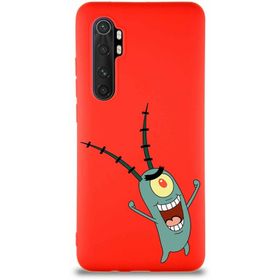 Printify Xiaomi Mi Note 10 Lite Soft Premier Kapak Plankton Tasarımlı Silikon Cep Telefonu Kılıfı