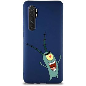 Printify Xiaomi Mi Note 10 Lite Soft Premier Kapak Plankton Tasarımlı Silikon Cep Telefonu Kılıfı