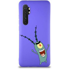 Printify Xiaomi Mi Note 10 Lite Soft Premier Kapak Plankton Tasarımlı Silikon Cep Telefonu Kılıfı