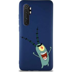 Printify Xiaomi Mi Note 10 Lite Soft Premier Kapak Plankton Tasarımlı Silikon Cep Telefonu Kılıfı