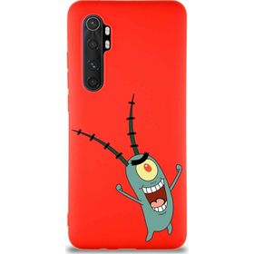 Printify Xiaomi Mi Note 10 Lite Soft Premier Kapak Plankton Tasarımlı Silikon Cep Telefonu Kılıfı