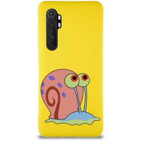Printify Xiaomi Mi Note 10 Lite Soft Premier Kapak Salyangoz Gary Tasarımlı Silikon Cep Telefonu Kılıfı