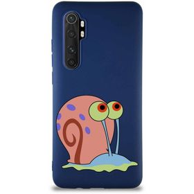 Printify Xiaomi Mi Note 10 Lite Soft Premier Kapak Salyangoz Gary Tasarımlı Silikon Cep Telefonu Kılıfı