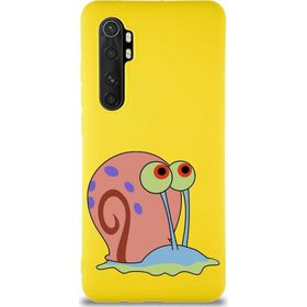 Printify Xiaomi Mi Note 10 Lite Soft Premier Kapak Salyangoz Gary Tasarımlı Silikon Cep Telefonu Kılıfı