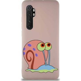 Printify Xiaomi Mi Note 10 Lite Soft Premier Kapak Salyangoz Gary Tasarımlı Silikon Cep Telefonu Kılıfı