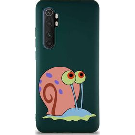 Printify Xiaomi Mi Note 10 Lite Soft Premier Kapak Salyangoz Gary Tasarımlı Silikon Cep Telefonu Kılıfı