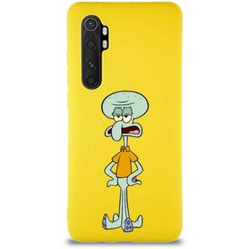 Printify Xiaomi Mi Note 10 Lite Soft Premier Kapak Squidward Dokunaç Tasarımlı Silikon Cep Telefonu Kılıfı