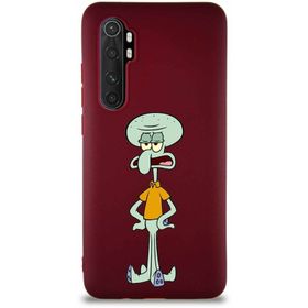 Printify Xiaomi Mi Note 10 Lite Soft Premier Kapak Squidward Dokunaç Tasarımlı Silikon Cep Telefonu Kılıfı
