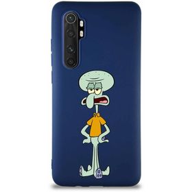 Printify Xiaomi Mi Note 10 Lite Soft Premier Kapak Squidward Dokunaç Tasarımlı Silikon Cep Telefonu Kılıfı