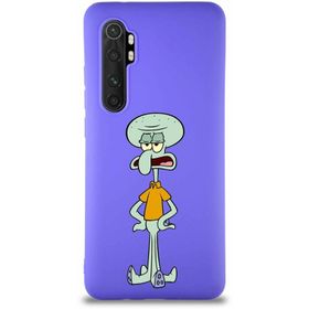 Printify Xiaomi Mi Note 10 Lite Soft Premier Kapak Squidward Dokunaç Tasarımlı Silikon Cep Telefonu Kılıfı