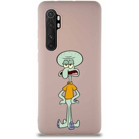 Printify Xiaomi Mi Note 10 Lite Soft Premier Kapak Squidward Dokunaç Tasarımlı Silikon Cep Telefonu Kılıfı