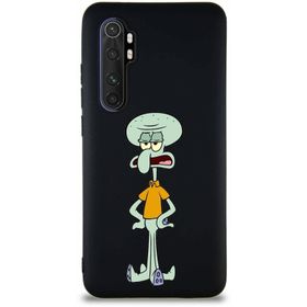 Printify Xiaomi Mi Note 10 Lite Soft Premier Kapak Squidward Dokunaç Tasarımlı Silikon Cep Telefonu Kılıfı