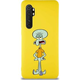 Printify Xiaomi Mi Note 10 Lite Soft Premier Kapak Squidward Dokunaç Tasarımlı Silikon Cep Telefonu Kılıfı