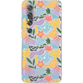 Printify Xiaomi Mi Note 10 Pro Uyumlu Kamera Korumalı Kapak Memphis Desen Tasarımlı Şeffaf Cep Telefonu Kılıfı