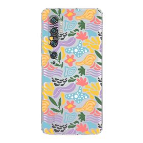 Printify Xiaomi Mi Note 10 Uyumlu Kamera Korumalı Kapak Memphis Desen Tasarımlı Şeffaf Cep Telefonu Kılıfı