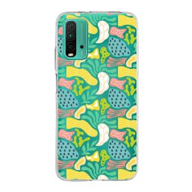 Printify Xiaomi Poco M3 Uyumlu Kamera Korumalı Kapak Memphis Desen Tasarımlı Şeffaf Cep Telefonu Kılıfı