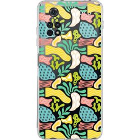 Printify Xiaomi Poco M4 Pro Uyumlu Kamera Korumalı Kapak Memphis Desen Tasarımlı Şeffaf Cep Telefonu Kılıfı