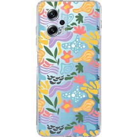 Printify Xiaomi Poco X4 GT Uyumlu Kamera Korumalı Kapak Memphis Desen Tasarımlı Şeffaf Cep Telefonu Kılıfı