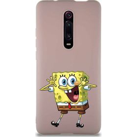 Printify Xiaomi Redmi K20 Soft Premier Kapak Sünger Bob Tasarımlı Silikon Cep Telefonu Kılıfı
