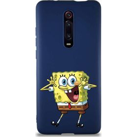 Printify Xiaomi Redmi K20 Soft Premier Kapak Sünger Bob Tasarımlı Silikon Cep Telefonu Kılıfı