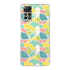 Printify Xiaomi Redmi Note 11 Pro 5G Uyumlu Kamera Korumalı Kapak Memphis Desen Tasarımlı Şeffaf Cep Telefonu Kılıfı