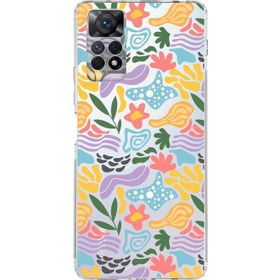 Printify Xiaomi Redmi Note 11 Pro 5G Uyumlu Kamera Korumalı Kapak Memphis Desen Tasarımlı Şeffaf Cep Telefonu Kılıfı
