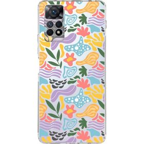 Printify Xiaomi Redmi Note 11 Pro 5G Uyumlu Kamera Korumalı Kapak Memphis Desen Tasarımlı Şeffaf Cep Telefonu Kılıfı