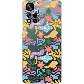Printify Xiaomi Redmi Note 11 Pro Plus 5G Uyumlu Kamera Korumalı Kapak Memphis Desen Tasarımlı Şeffaf Cep Telefonu Kılıfı