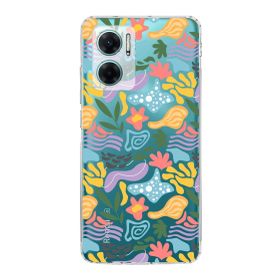 Printify Xiaomi Redmi Note 11E Uyumlu Kamera Korumalı Kapak Memphis Desen Tasarımlı Şeffaf Cep Telefonu Kılıfı